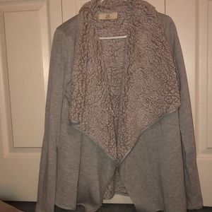 thread & supply sherpa cardigan